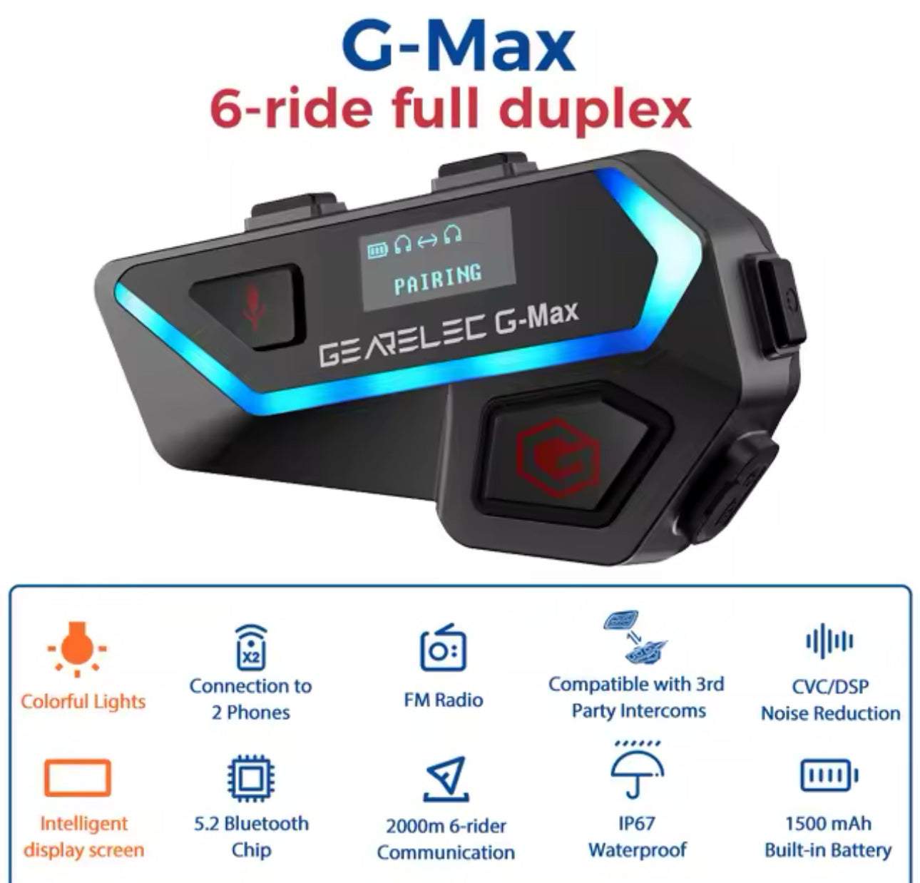 GEARELEC G-Max Bluetooth سماعة